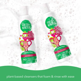 Fresh Monster natural fruit extracts displayed to show botanical scent and nourishment