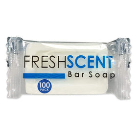 Freshscent front packaging showing 100-pack and clear labeling for storage
