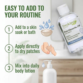 Freskáro drops on skin demonstrating quick absorption and hydration benefit