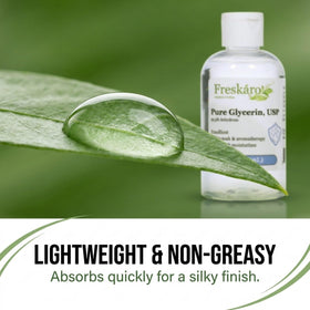 Freskáro mixed with aloe in bowl for DIY hydration and calming benefit