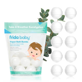 Frida Baby front packaging showing 10-count box and calming graphics for easy selection