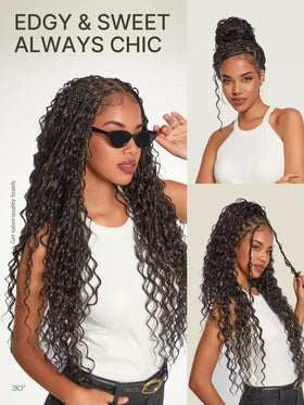 Frodio side profile showing 200% density volume and bouncy curl definition