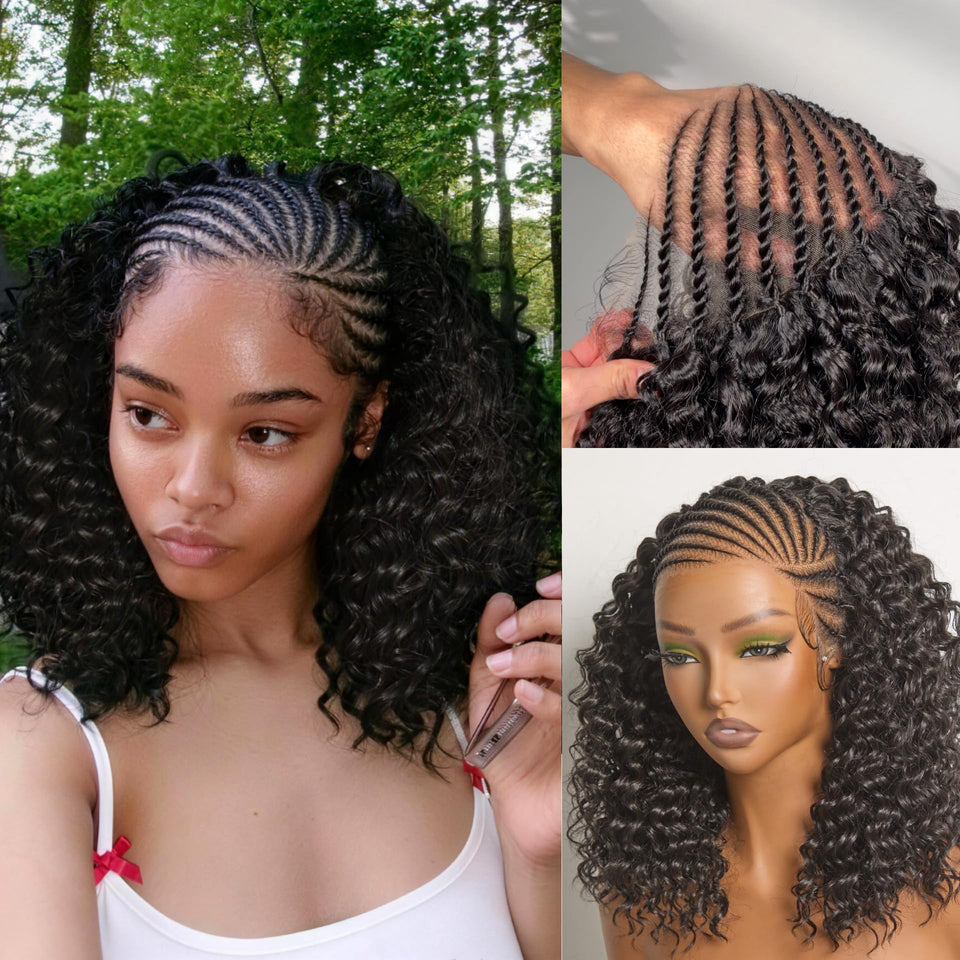 Frodio front view showing 13x6 lace frontal and natural hairline benefit