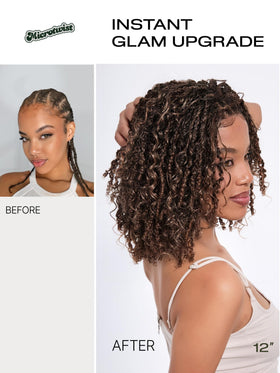 Frodio micro twist curl detail showing texture and low-maintenance bounce