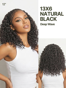 Frodio 12-inch wig on mannequin to show length and scale for styling