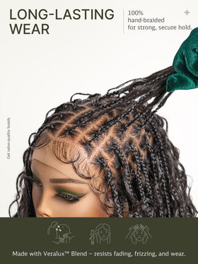 Frodio lifestyle image of the wig worn outdoors illustrating everyday style
