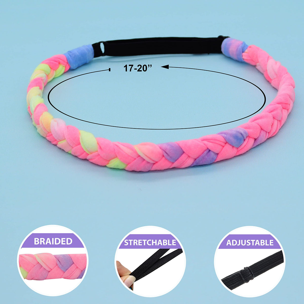 FROG SAC headbands worn by smiling child illustrating secure hold during play