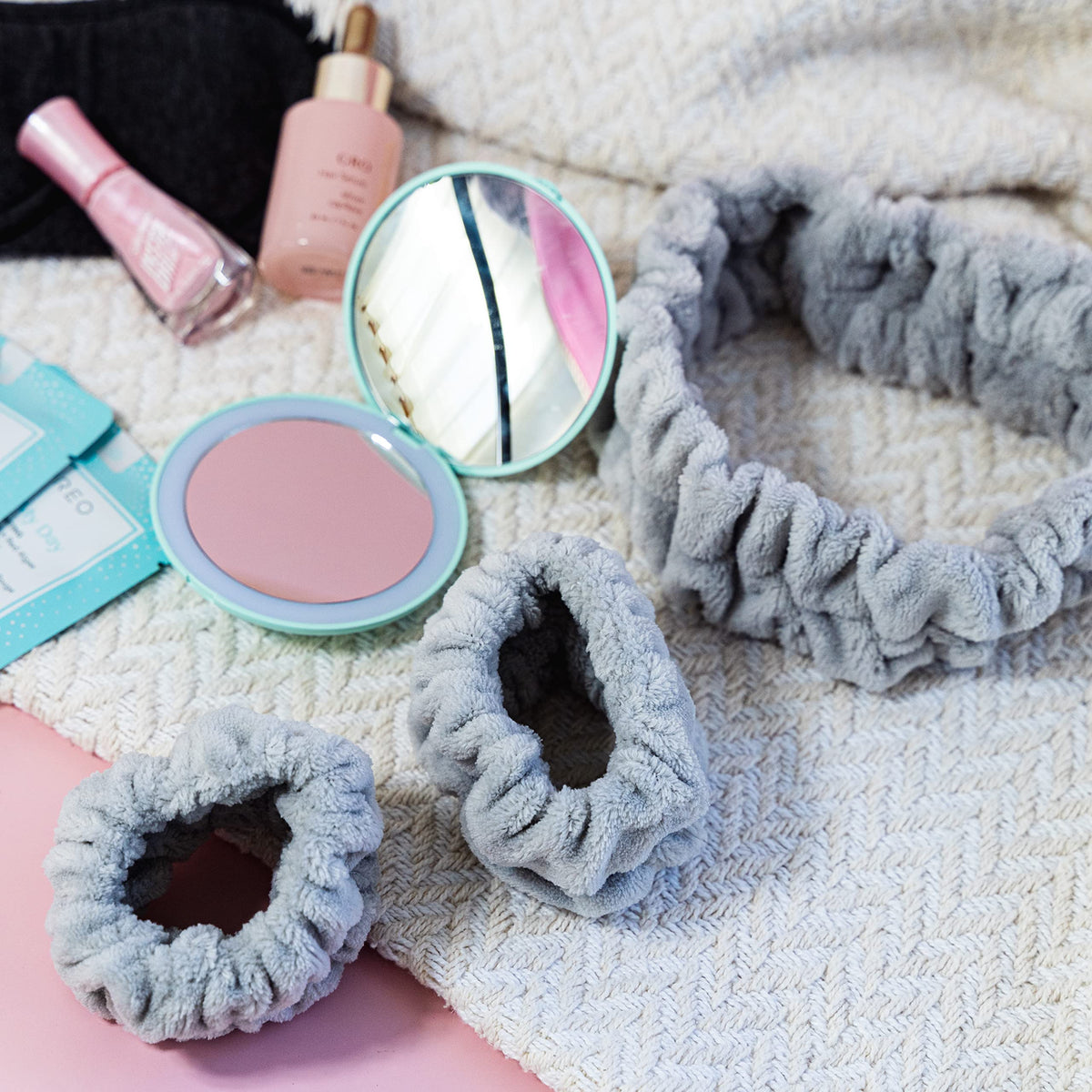 FROG SAC lifestyle spa-night scene with tools showing festive pampering vibe