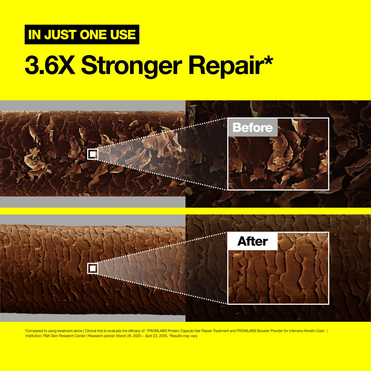 FROMLABS keratin powder pouring to show concentrated repair boost