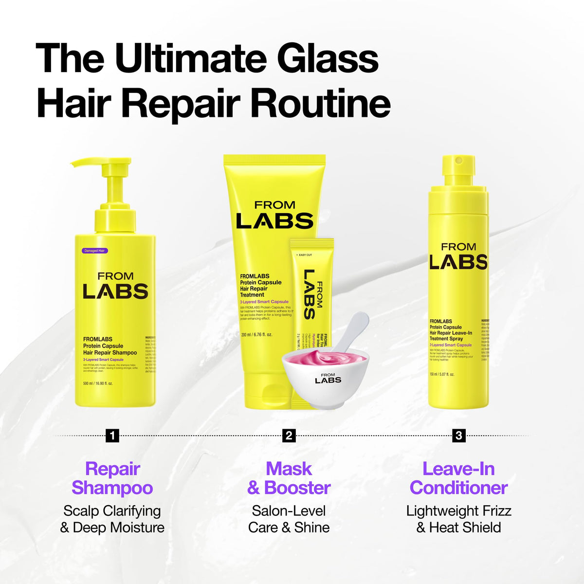 FROMLABS mixing mask with keratin powder to intensify repair treatment benefit