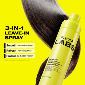 FROMLABS applying mask to wet hair showing in-shower repair and reduced breakage benefit