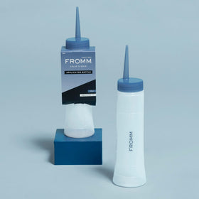 Fromm bottle measurement marks in ounces and mL for accurate color formulation benefit