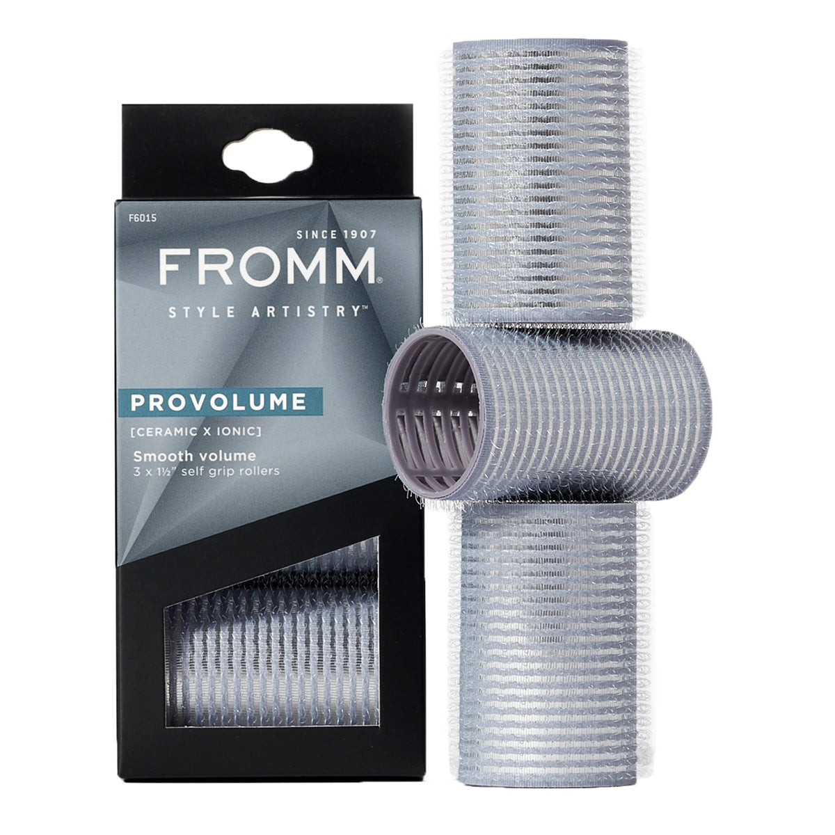 Fromm ProVolume front packaging showing three rollers and salon benefit