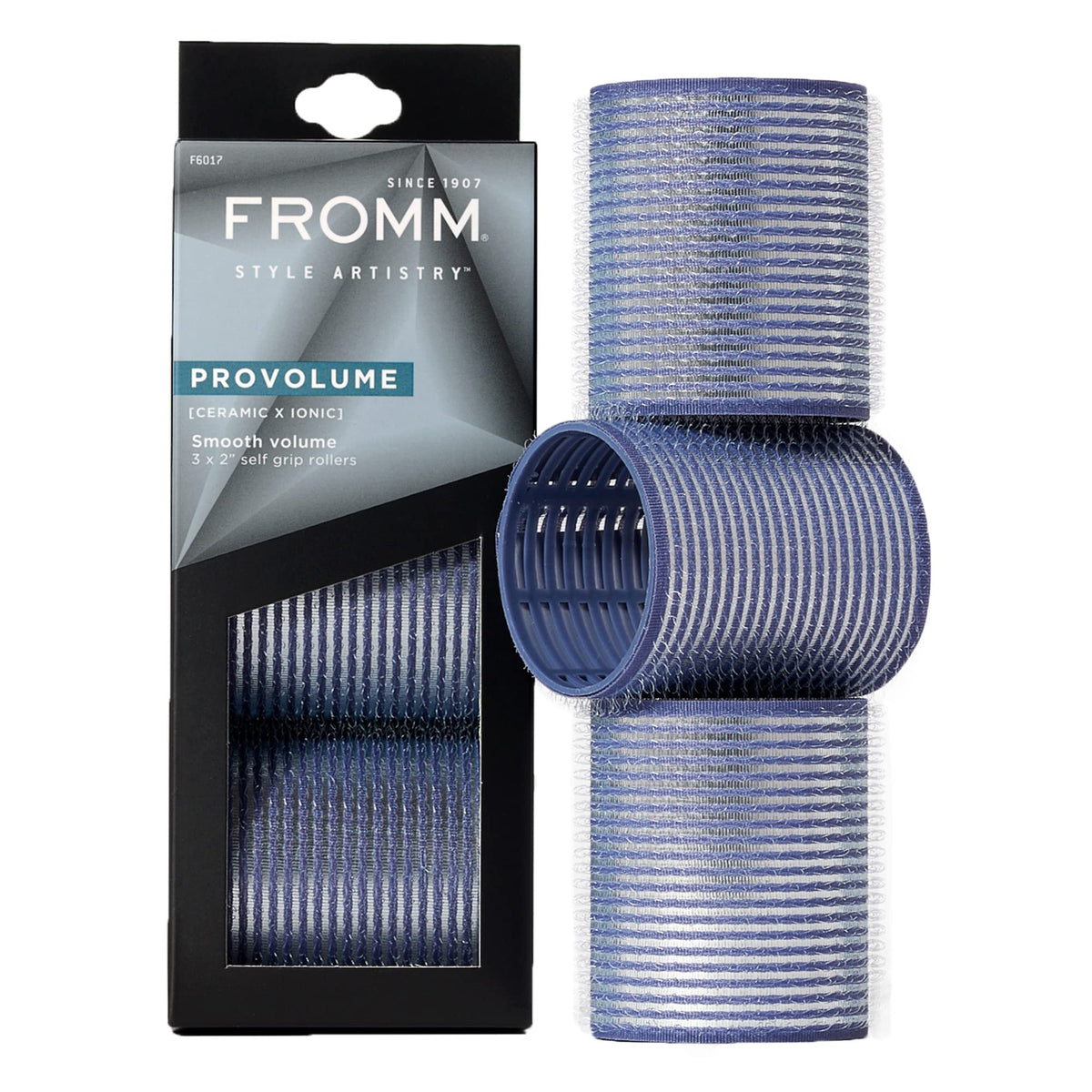 Fromm ProVolume front packaging showing three large rollers and professional finish