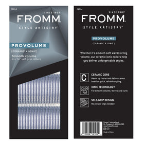 Fromm rollers held in hand for size comparison and precise placement benefit