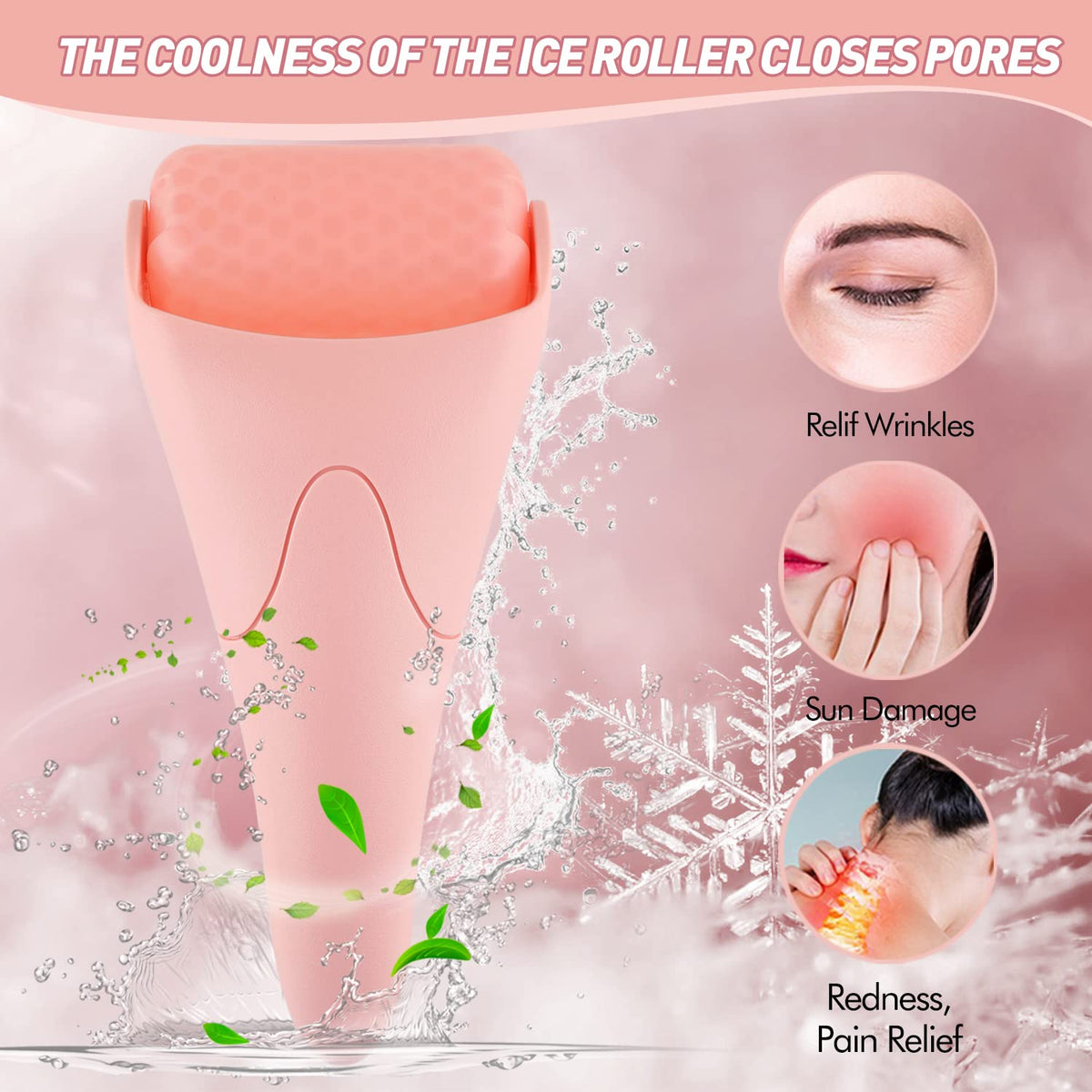Fronnor roller closeup of smooth chilled head texture promoting gentle massage benefits