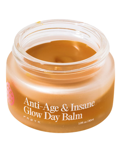 FRØYA front jar view showing compact 30ml packaging and instant glow benefit