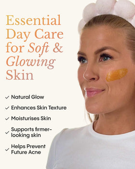 FRØYA close-up of balm texture highlighting smooth non-greasy finish benefit