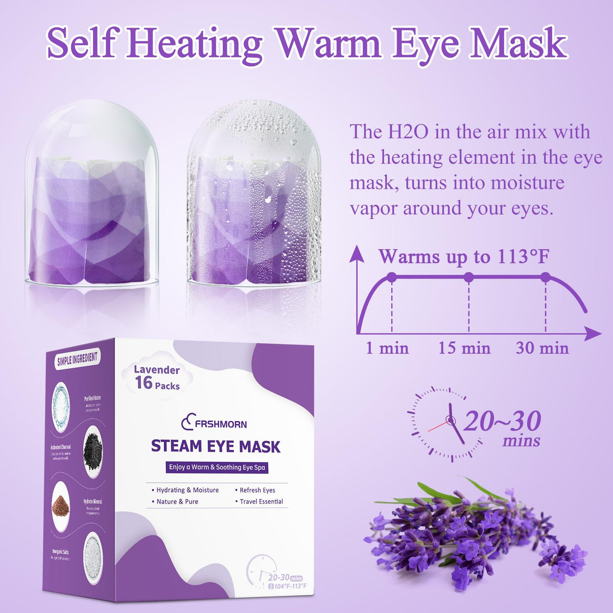 FRSHMORN mask next to passport showing travel-ready convenience