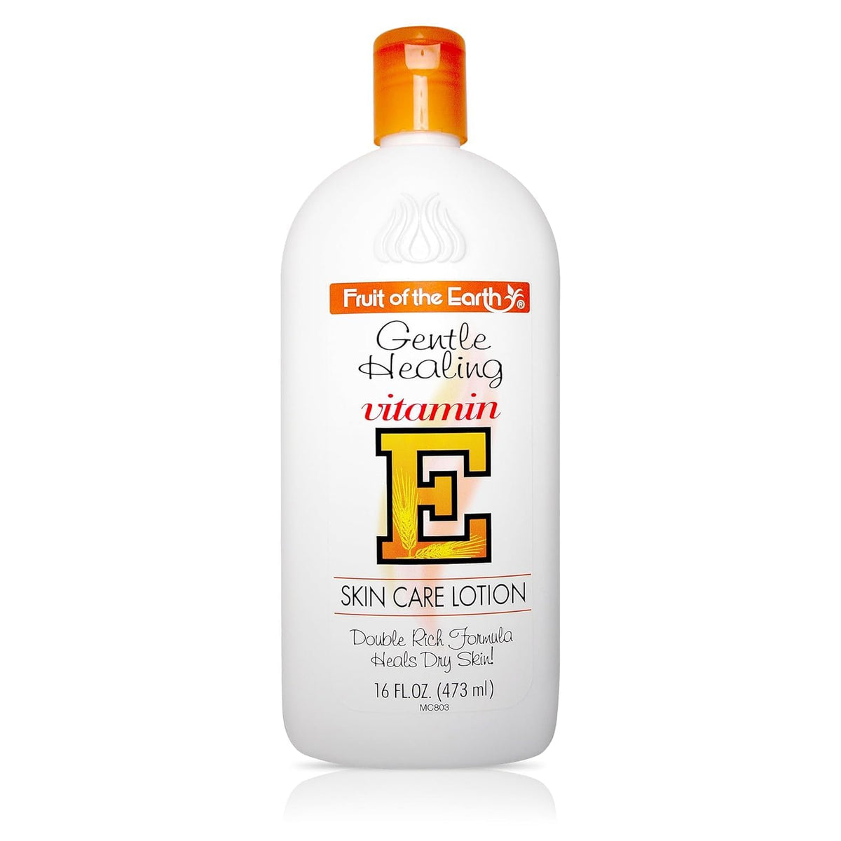 Fruit of the Earth front packaging showing 16 oz bottle and label benefit
