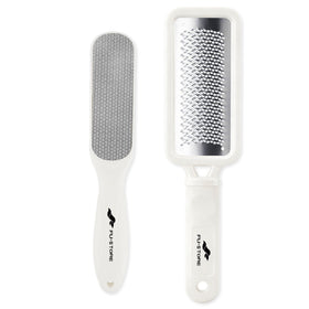 Fu Store front view of two white foot files showing professional finish and durability