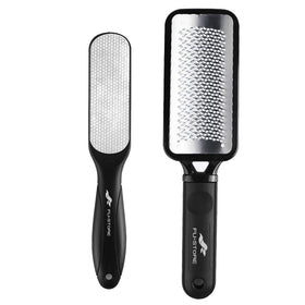 Fu Store front view of two foot files showing dual-sided rasp for fast smoothing