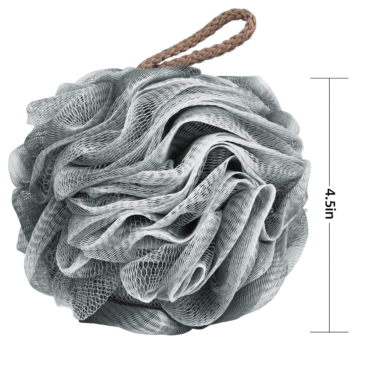 Fu Store loofah producing rich foam with soap for thorough cleansing