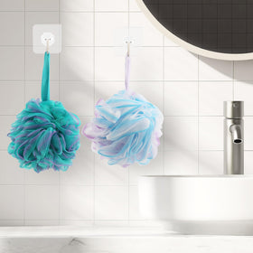 Fu Store loofah hanging loop on hook for quick drying and convenient storage
