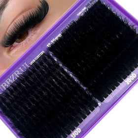 FUBBZRUI front packaging showing 280-piece cluster lash set and benefits