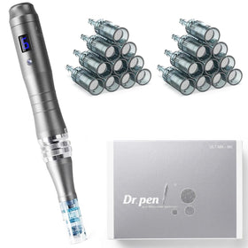 Fuelion Dr Pen M8 front view showing compact cordless design and controls, easy portability benefit