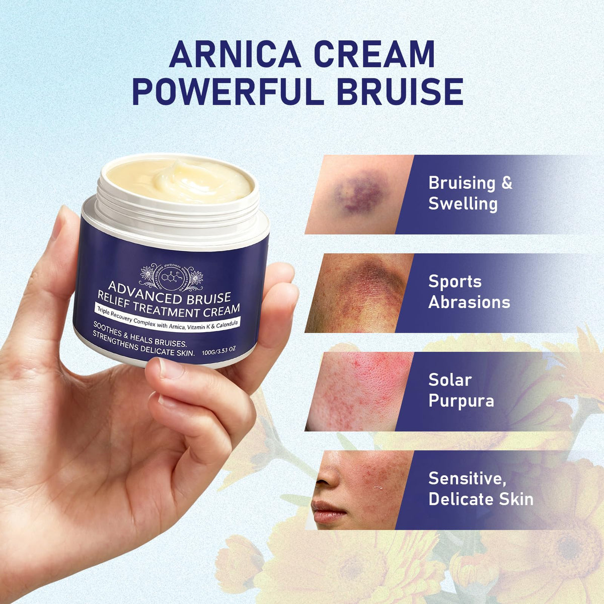 fugit cream on a palm demonstrating easy application and smooth spread