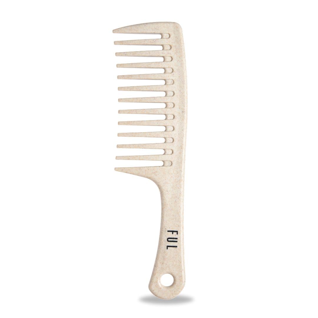 FUL comb front view showing wide teeth and durable build for easy detangling
