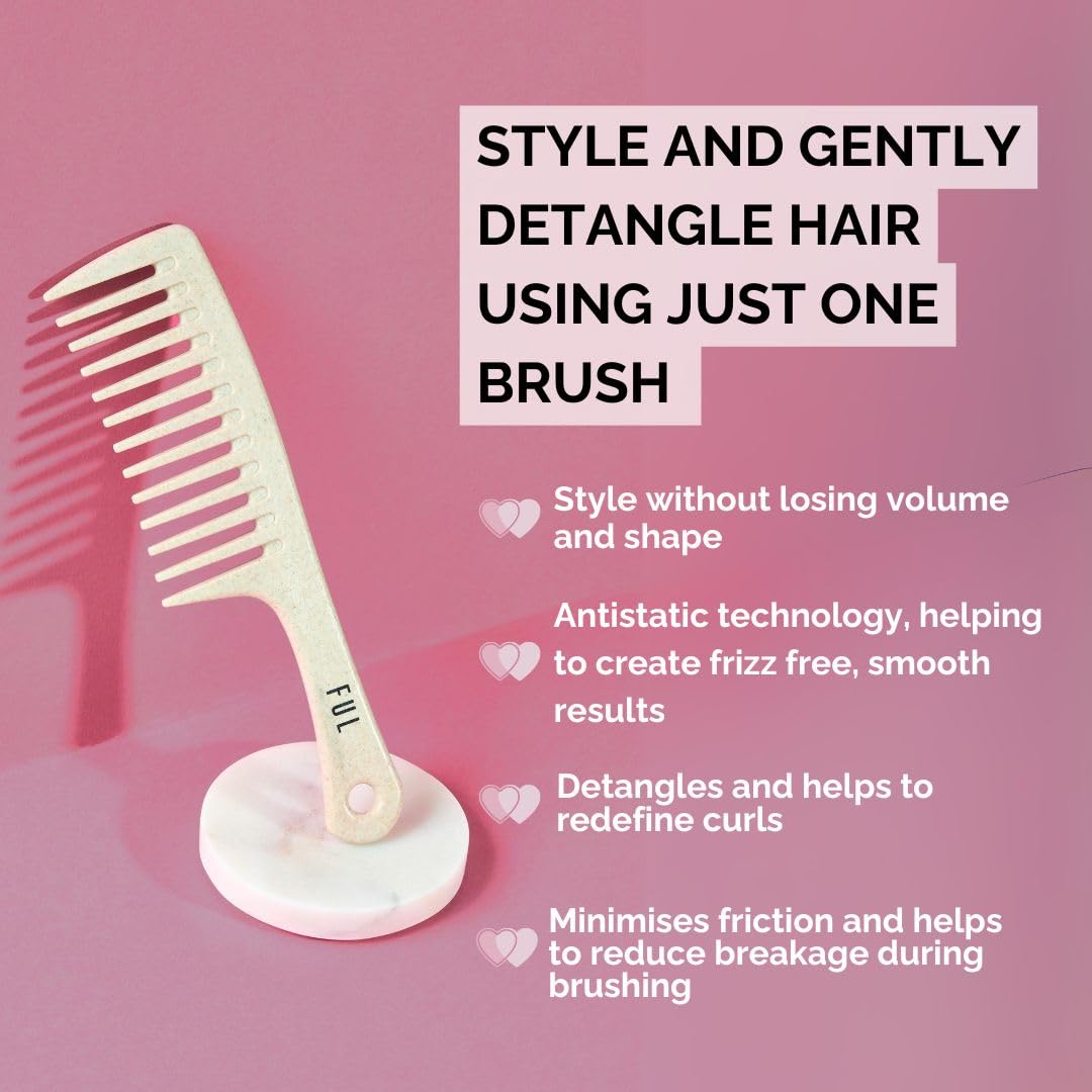 FUL close-up of wide teeth highlighting smooth rounded tips for gentle glide
