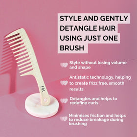 FUL close-up of wide teeth highlighting smooth rounded tips for gentle glide