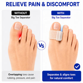 FULEEAN spacer worn barefoot during yoga for pain-free movement