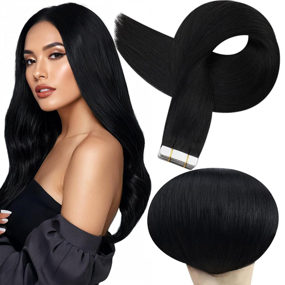Full Shine front packaging showing Jet Black extensions and benefits