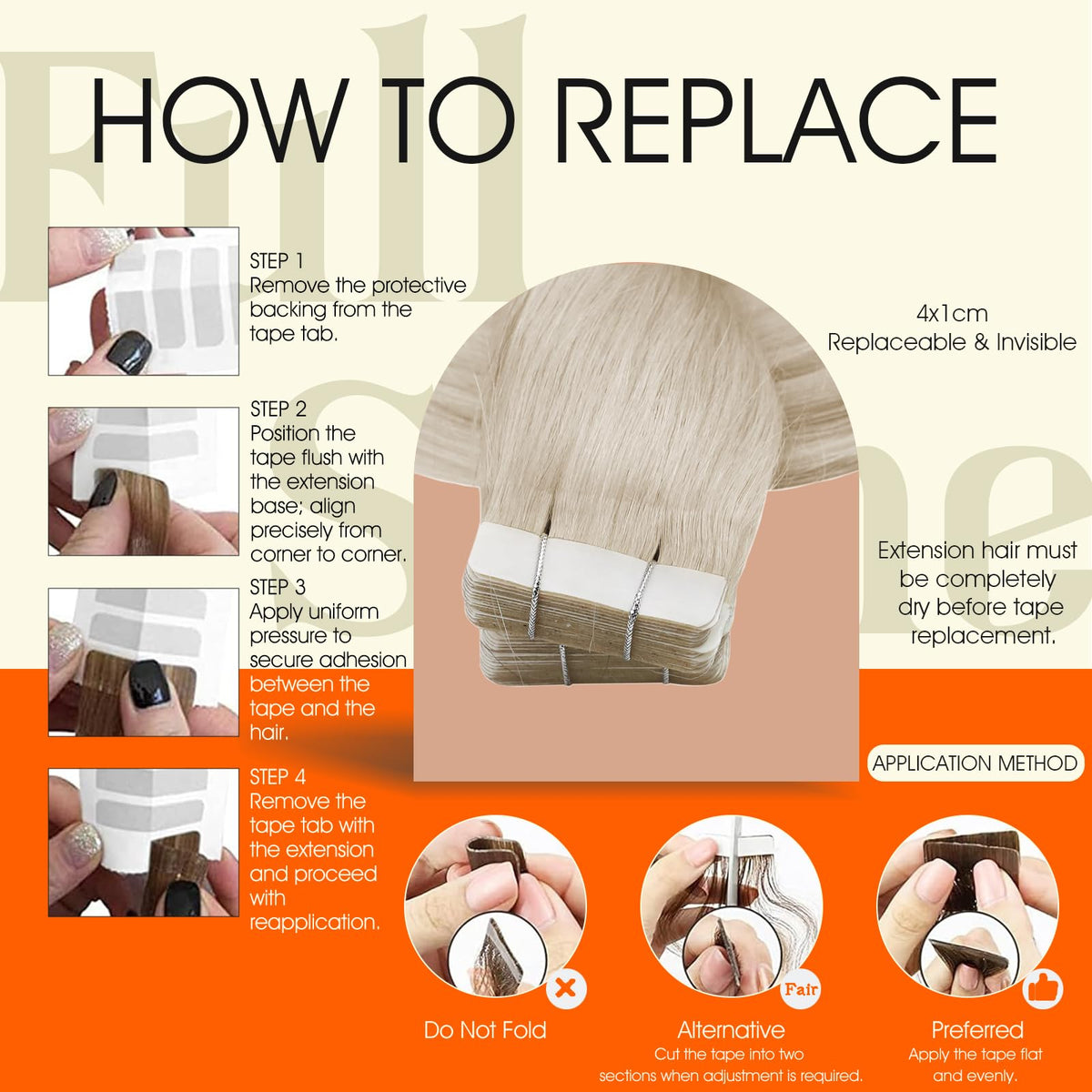 Full Shine side profile showing tape-in blend with natural hair for invisible finish