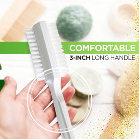 Fuller Brush on bathroom counter suggesting everyday grooming convenience