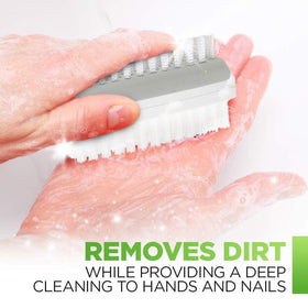 Fuller Brush detail of long soft bristles for gentle hand and foot care
