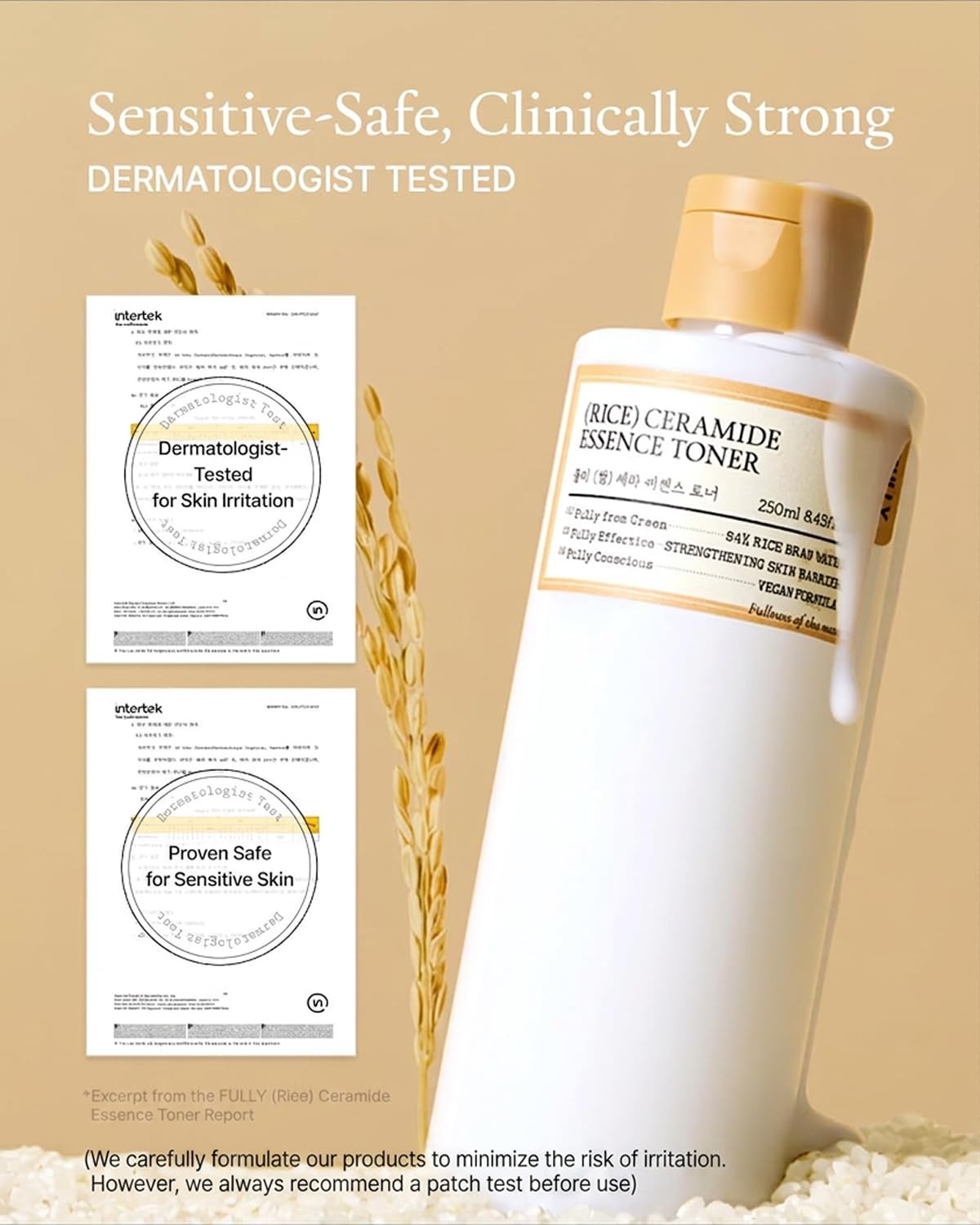 FULLY applying toner by patting to show instant plumping and non-sticky finish
