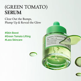 FULLY close-up of green tomato extract texture highlighting active concentration
