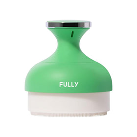 FULLY front view of silicone brush showing grip and bristles for improved cleansing