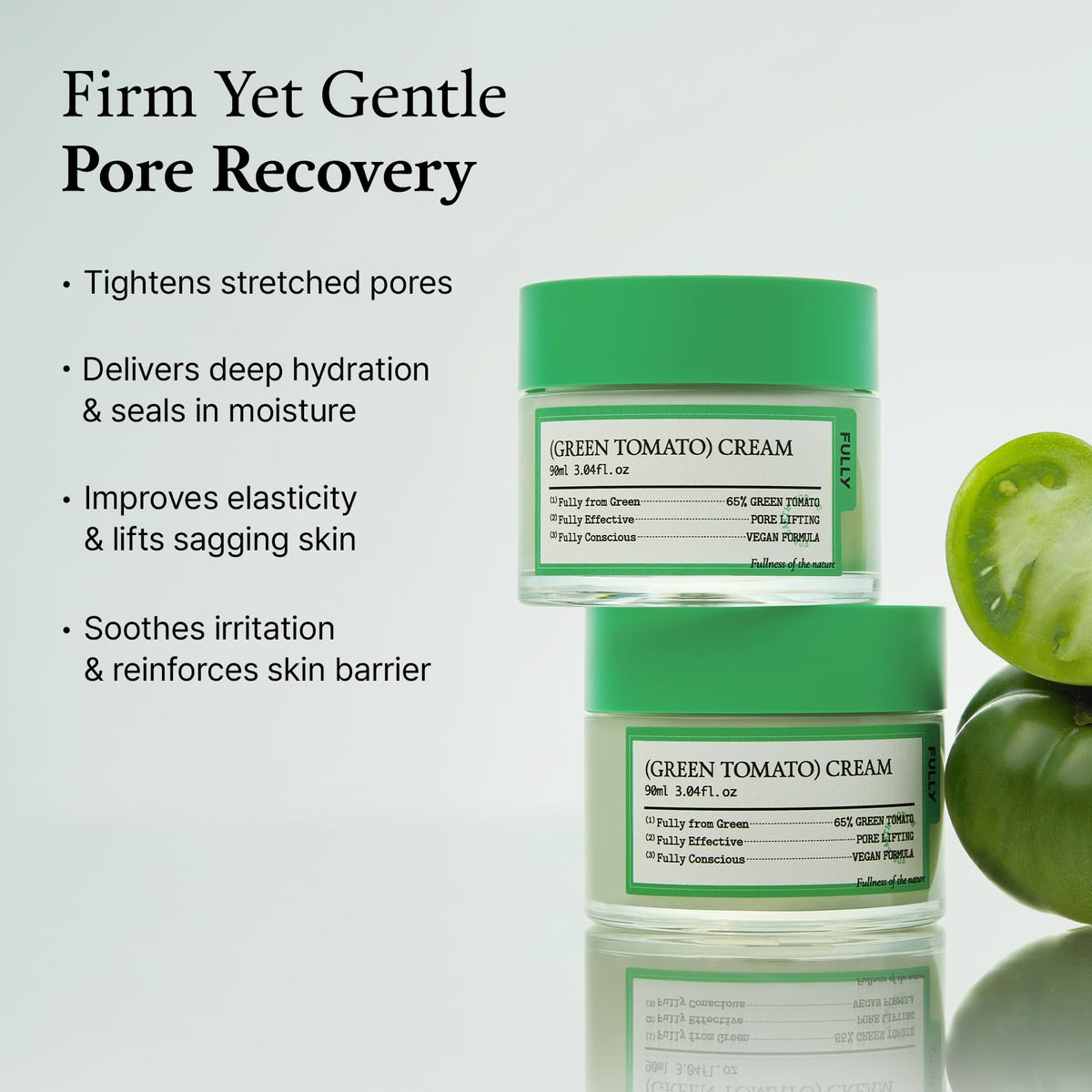 FULLY green tomatoes and Vitamin C visual, emphasizes botanical potency