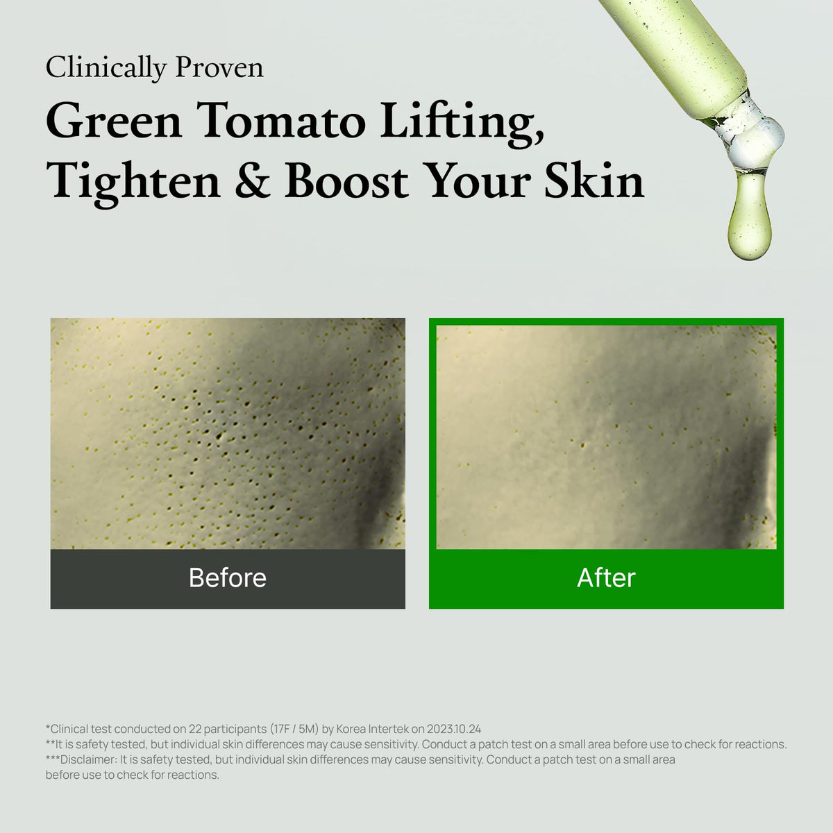 FULLY serum being applied to skin illustrating instant smoothing effect