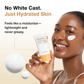FULLY texture close-up displaying watery sunscreen texture for lightweight hydration