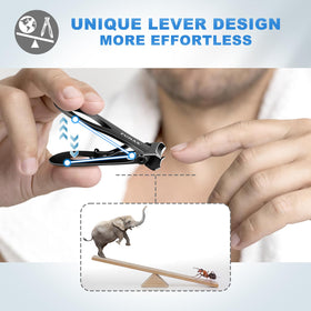 FUMAX clippers held in hand demonstrating reduced force and control