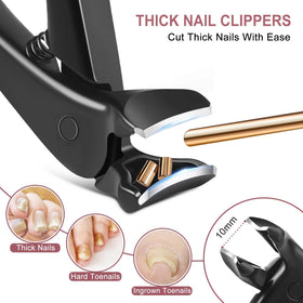 FUMAX wide 10mm jaw open to trim thick toenails effortlessly