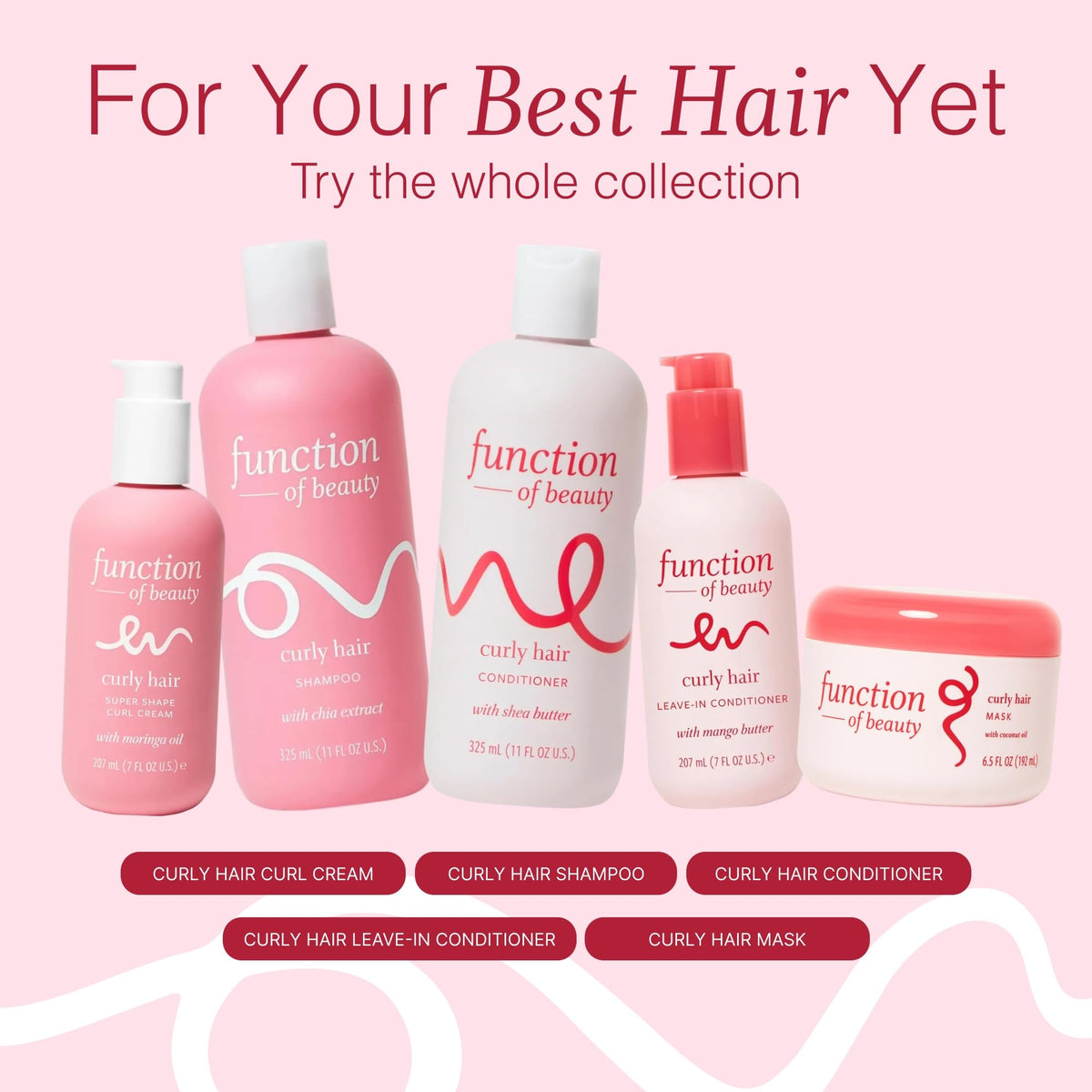 Function of Beauty applying conditioner to wet curls for easier detangling benefit
