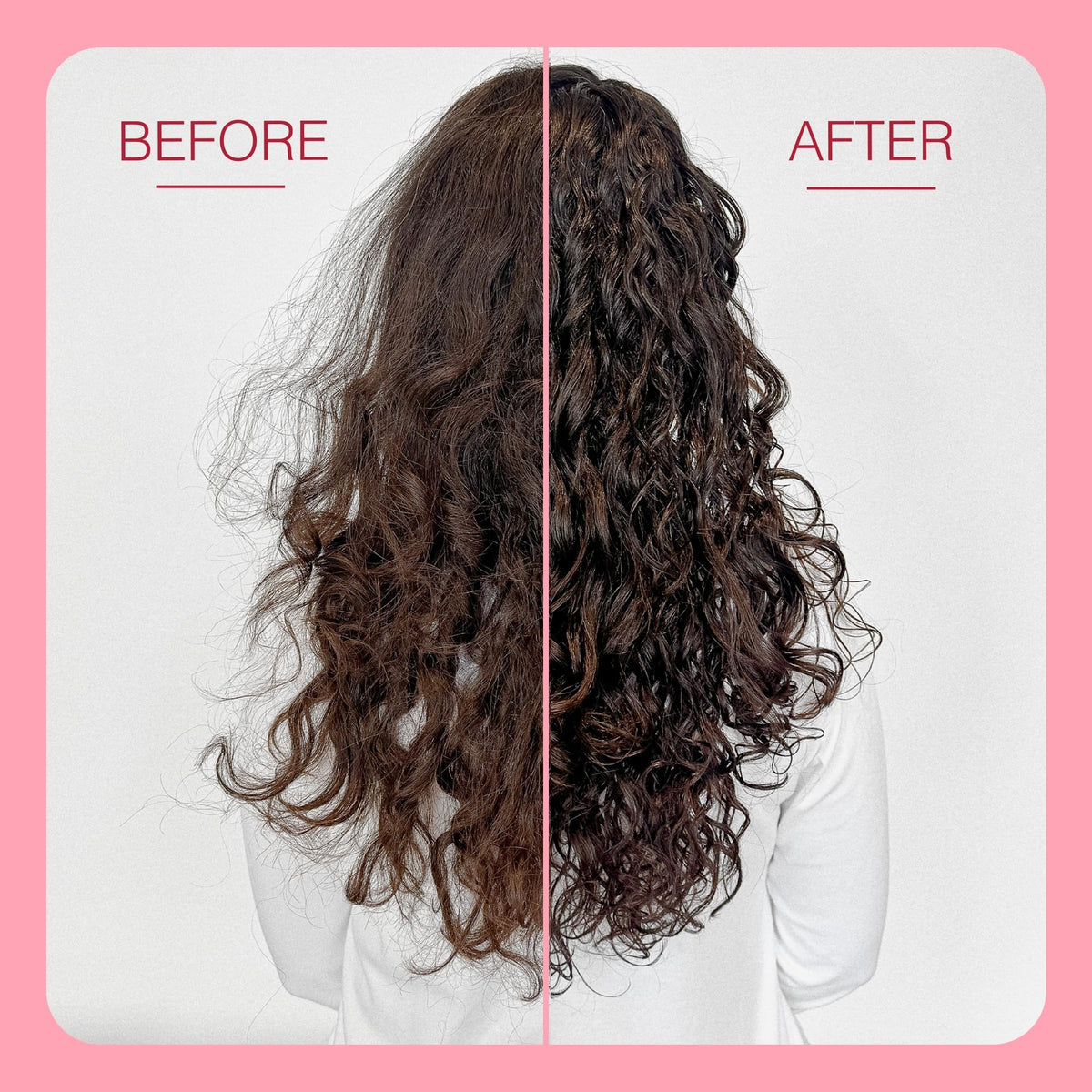 Function of Beauty applied to damp curls delivering frizz control