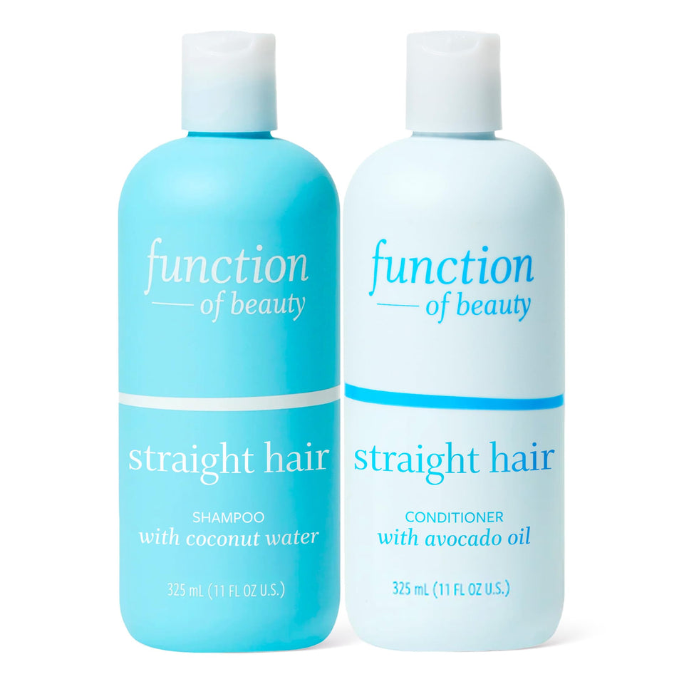 Function of Beauty front packaging showing straight hair set and clear label benefit